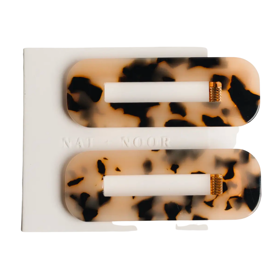 Ivory Tortoise Hair Clip Duo