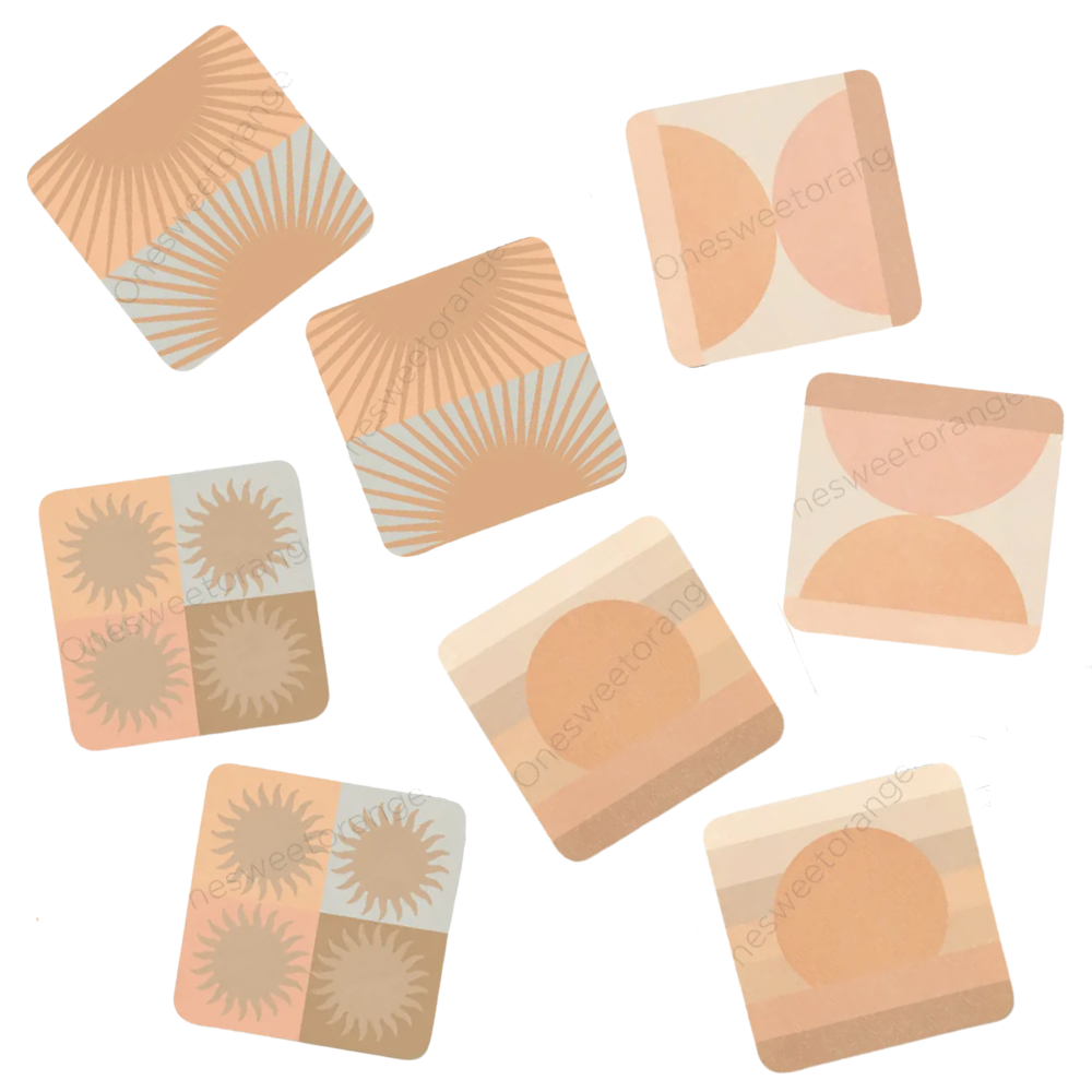 Mid Century Sun Coasters