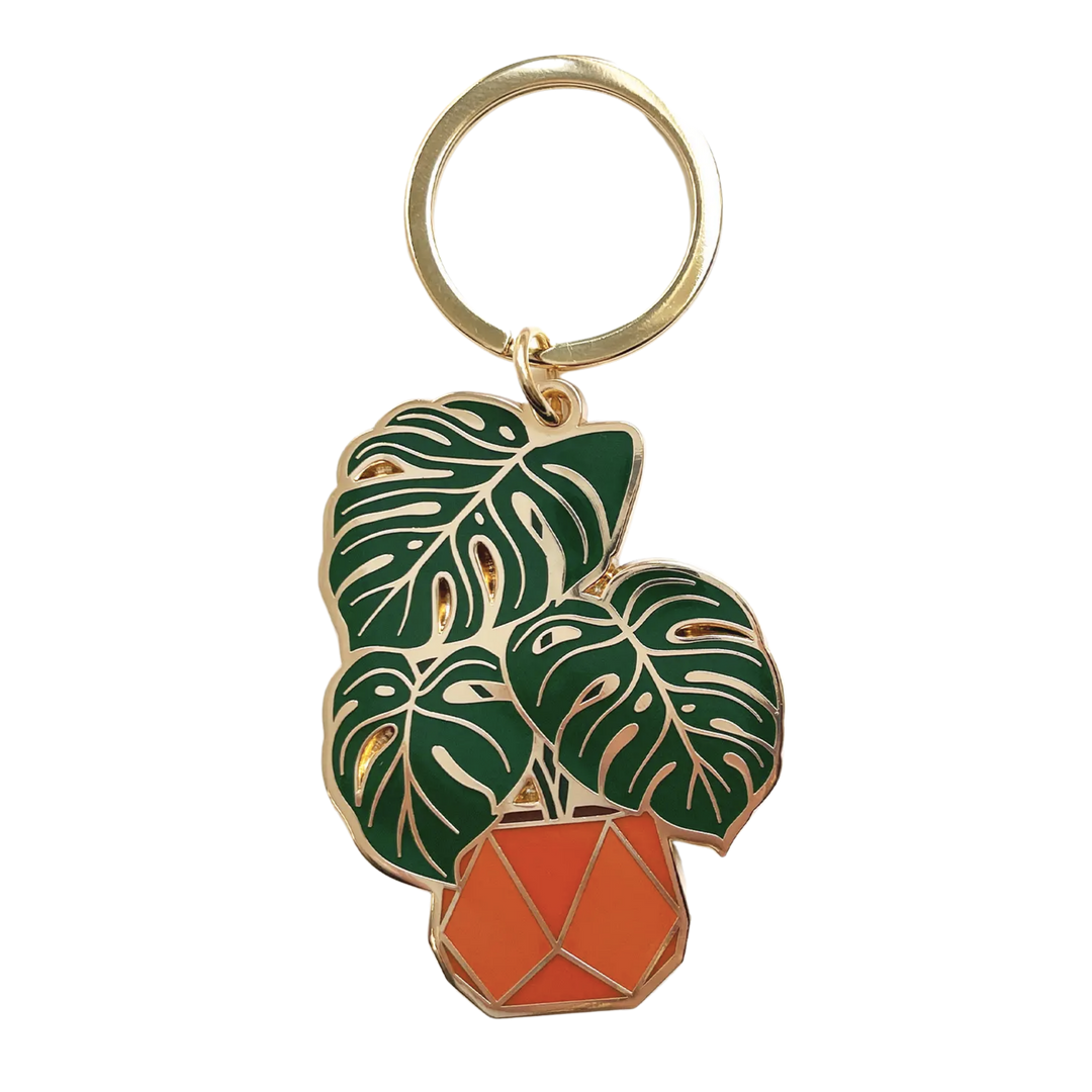 Monstera Keychain