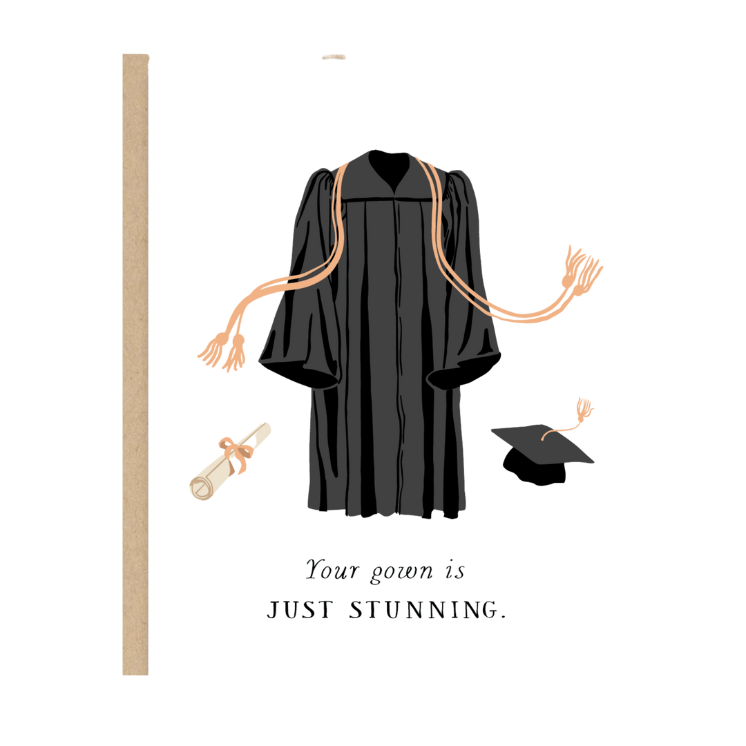 Stunning Gown Graduation Card