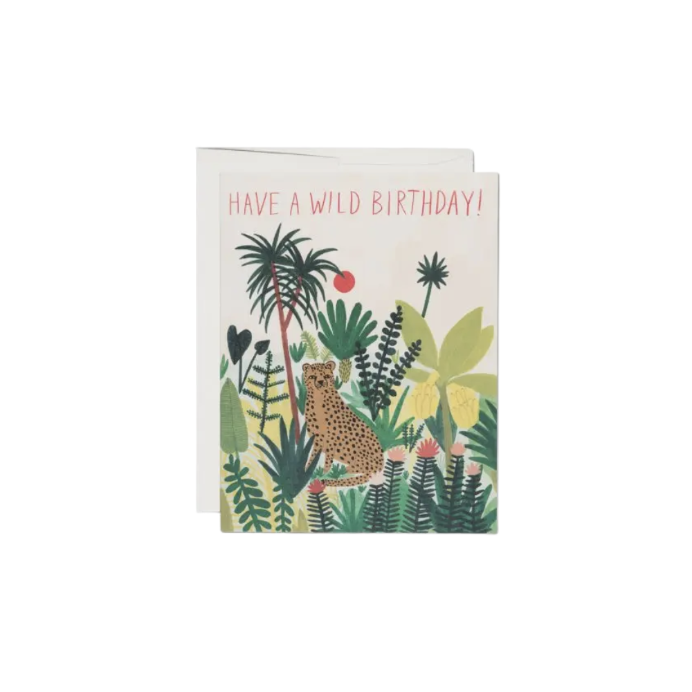 Cheetah Birthday Card