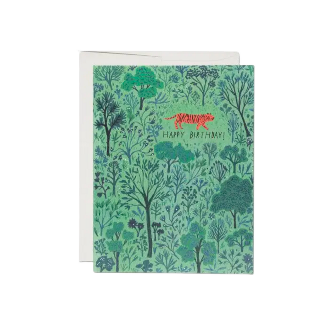 Orange Tiger Birthday Card