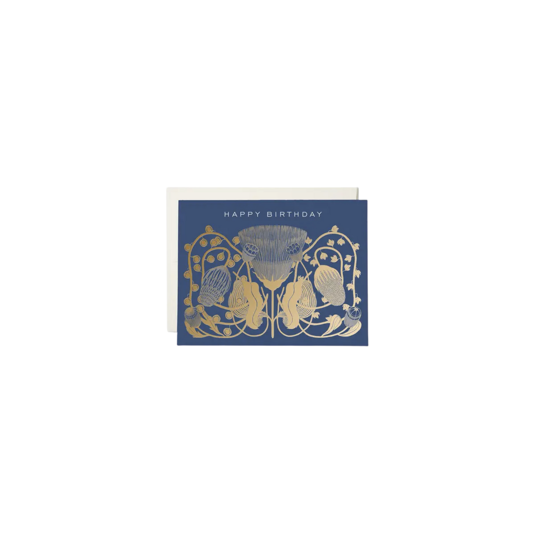 Cobalt Birthday Greeting Card