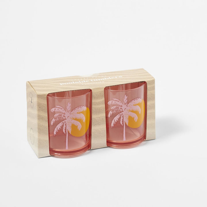 Desert Palms Poolside Tumbler - Set of 2