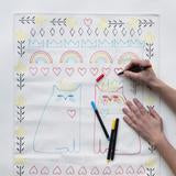 Cat Love Tea Towel Stencil Kit