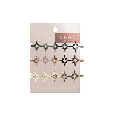 Starburst Metal Bobby Pins- Set of 3