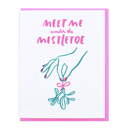 Mistletoe Holiday Card