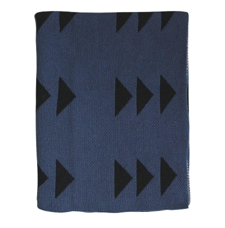 Triple Triangle Slate + Black Mini Throw Blanket