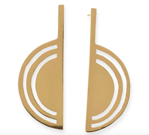 Brass Rainbow Post Earring