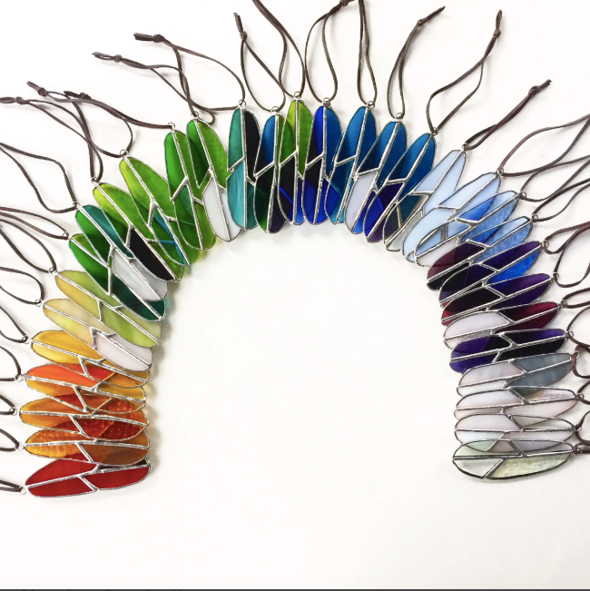 Small Stained Glass Feather