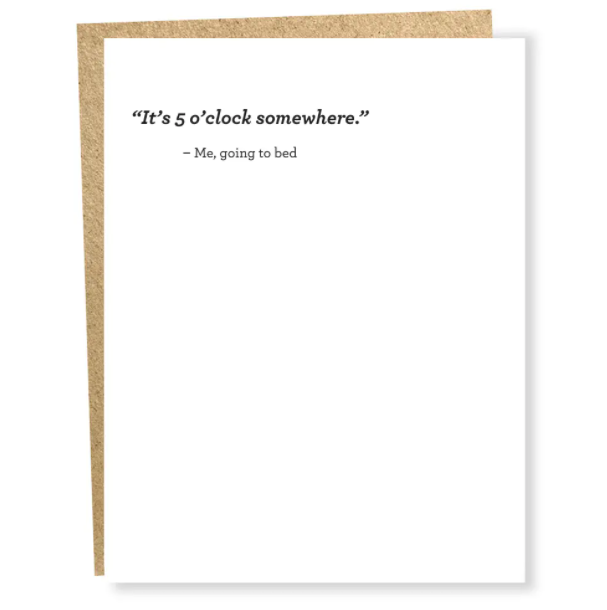 5 o'Clock Card