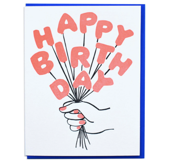 Birthday Balloons  Greeting Card