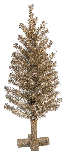 Gold Plastic Christmas Champagne Tree Decor