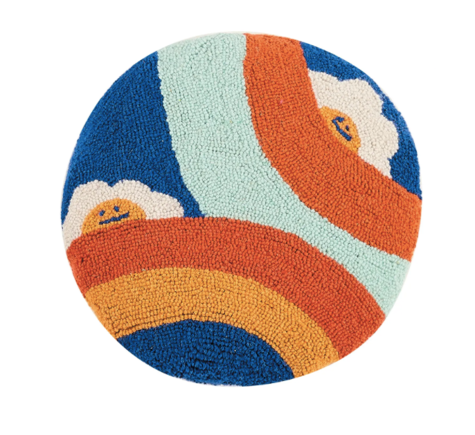 Happy Daisies Round Hook Pillow
