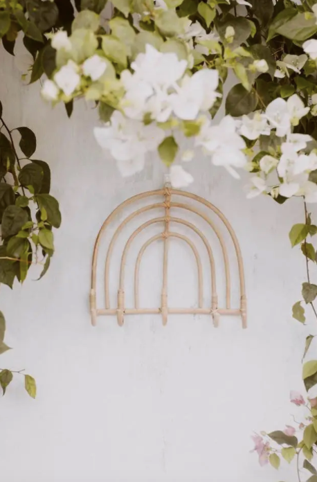 Rainbow Rattan Wall Hook