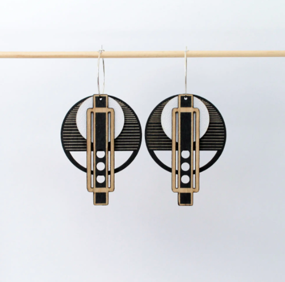 Wright Earrings in Black