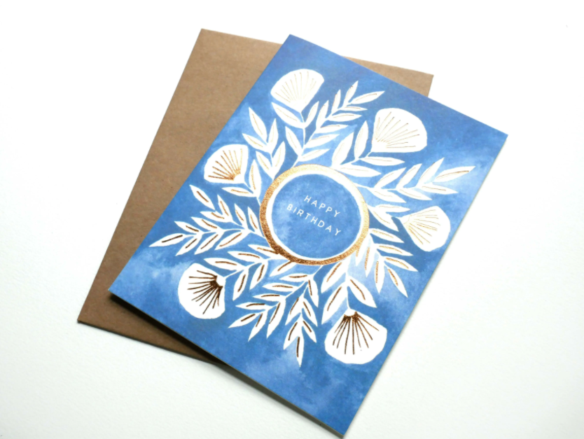 Happy Birthday Foil Stamped Greeting Card