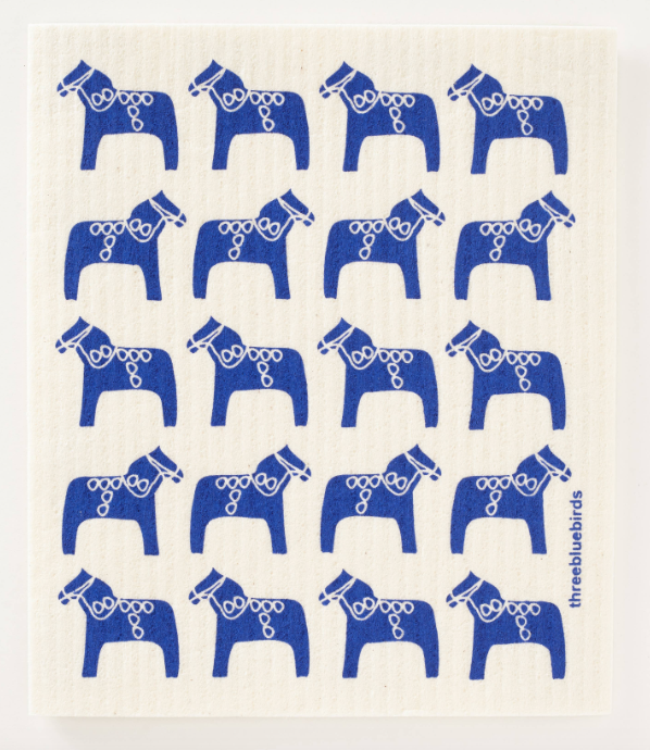 Blue Dala Swedish Dishcloth