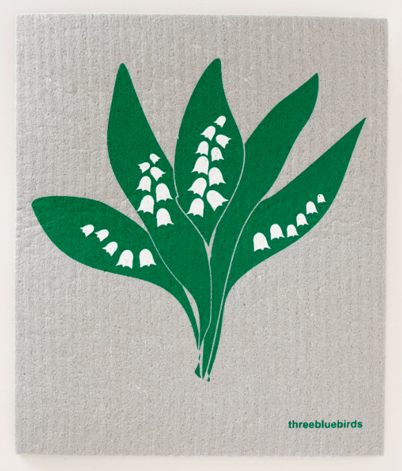 Lily of the Valley Swedish Dishcloth