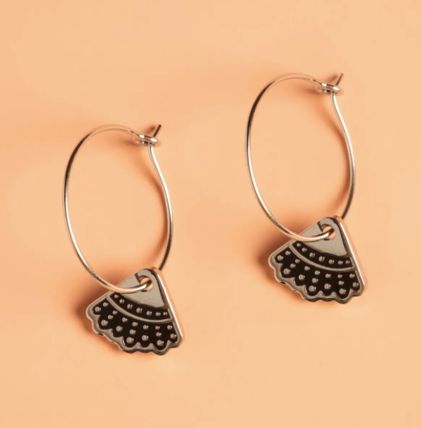 Dissent Collar Hoop and Charm Earrings