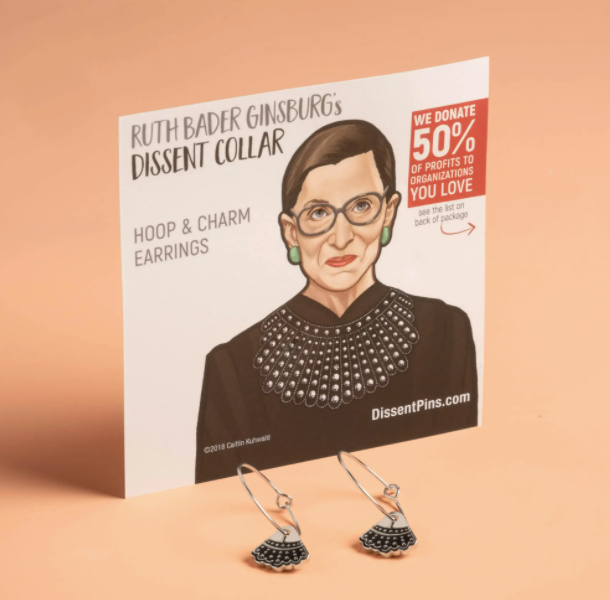 Dissent Collar Hoop and Charm Earrings