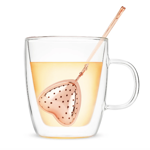 Rose Gold Heart Tea Strainer