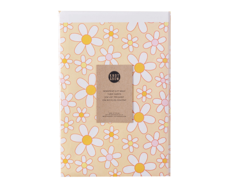 Daisy Newsprint Wrap