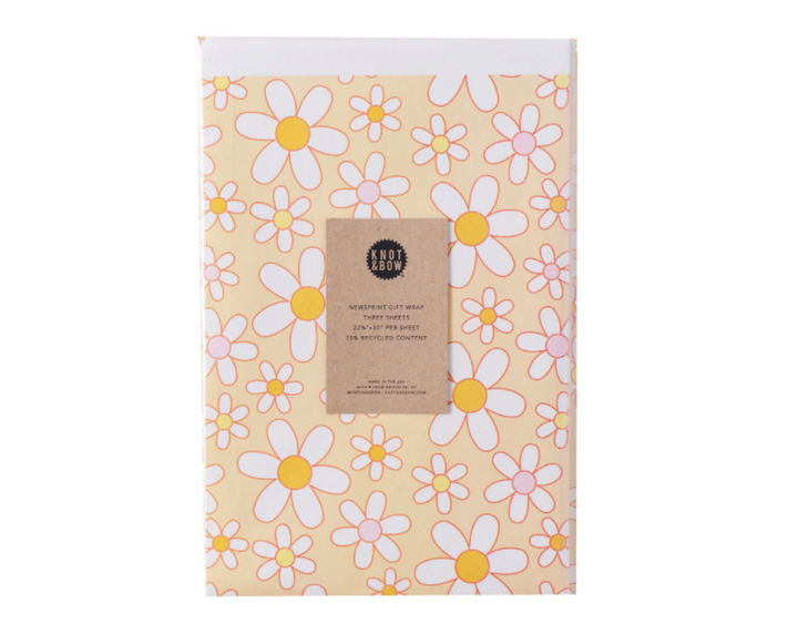 Daisy Newsprint Wrap