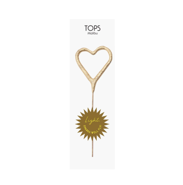 Single Gold Heart Sparkler