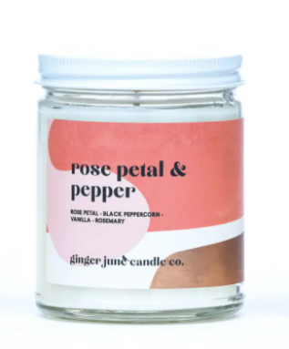 Rose Petal and Pepper - Soy Candle