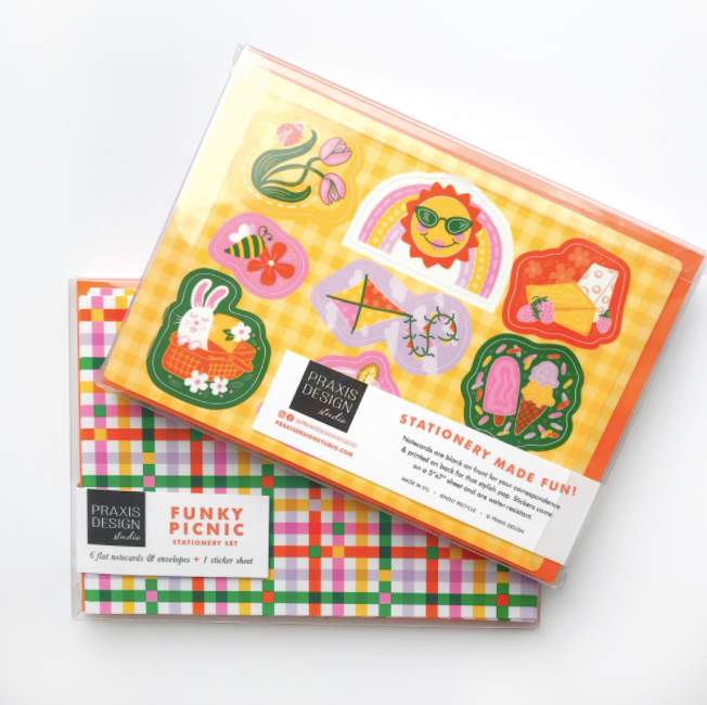 Funky Picnic Stationery + Sticker Set
