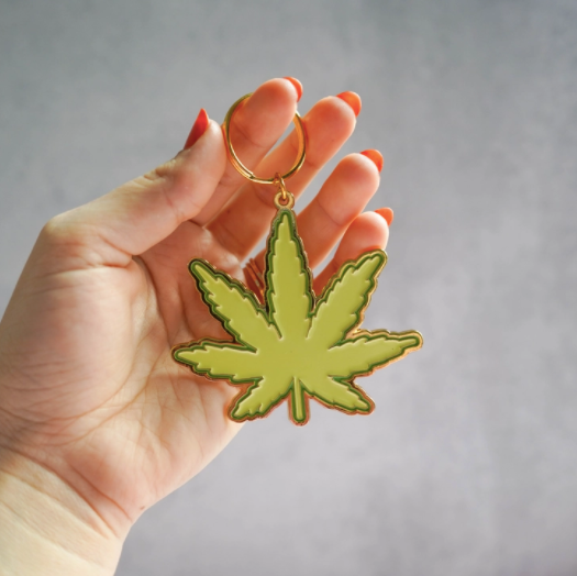 Weed Leaf Keychain