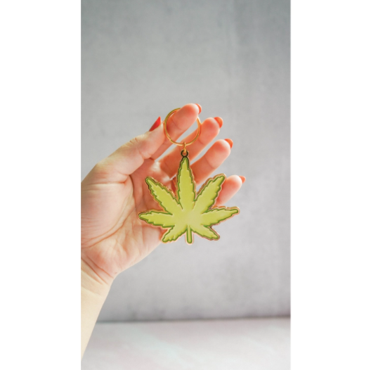 Weed Leaf Keychain