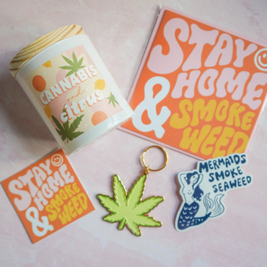 Weed Leaf Keychain