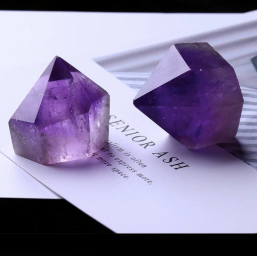Natural Amethyst Hexagonal Point