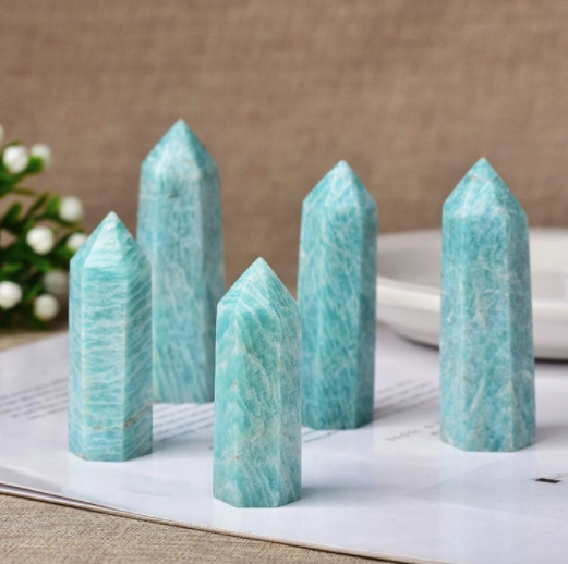 Natural Amazonite Pointed Wand - 2" to 2.3"