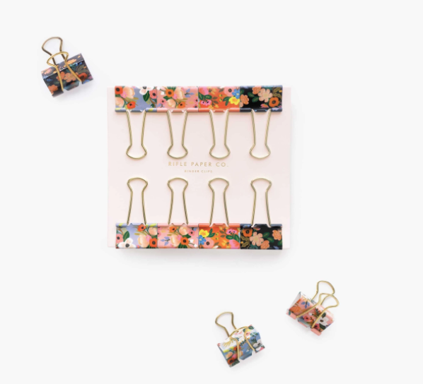 Lively Floral Binder Clips