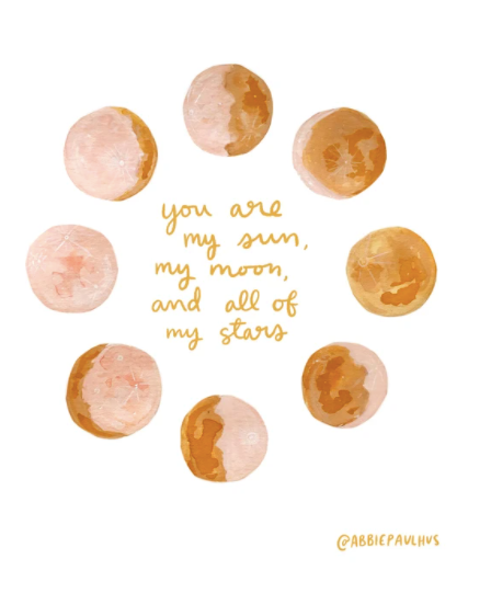 I Have Late Night Conversations With The Moon Art Print