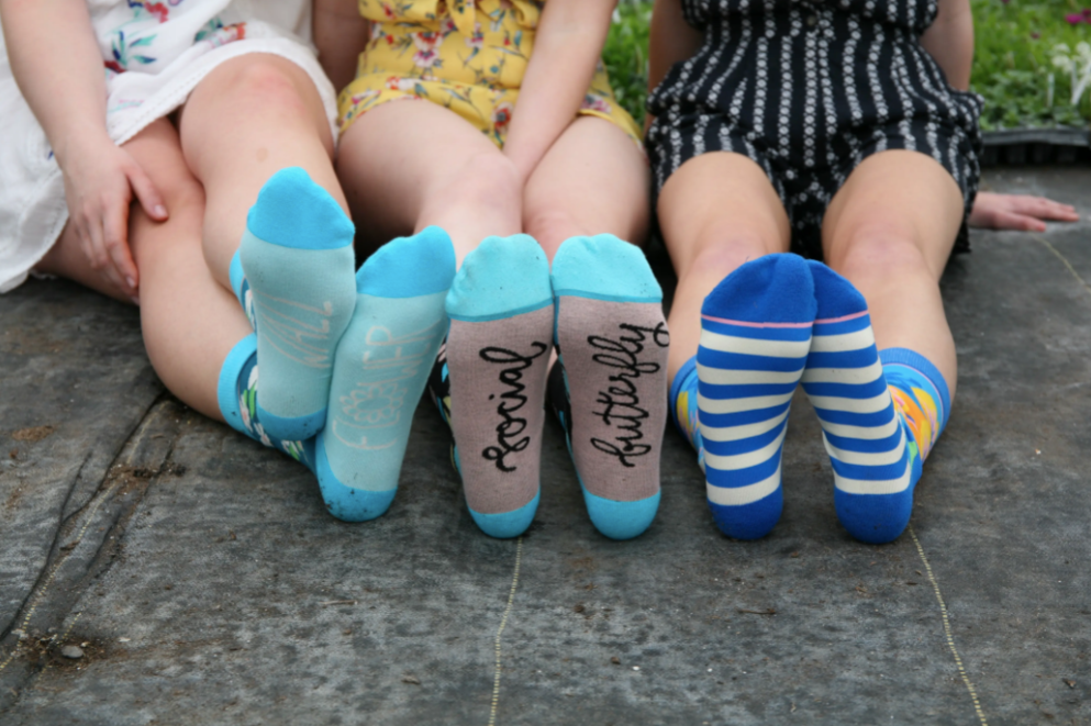 Social Butterfly Crew Socks