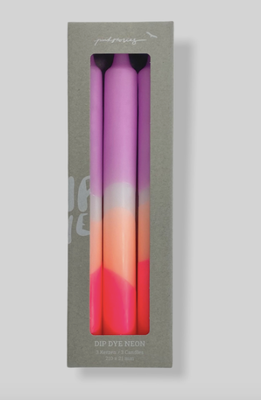 Dip Dye Neon Candle - Plum Mousse