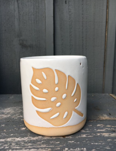 Slip Casted Monstera Tumbler
