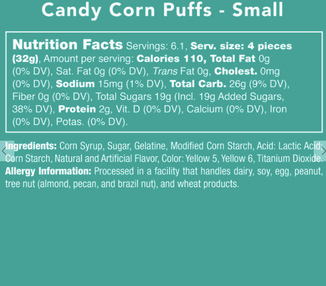 Candy Corn Puffs - Halloween Collection