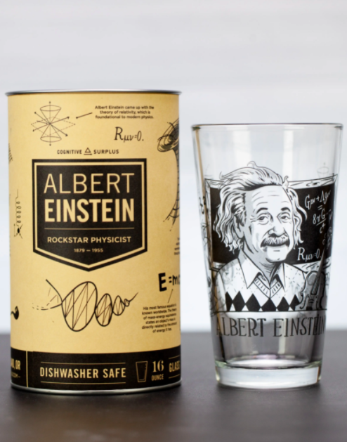 Albert Einstein Pint Glass