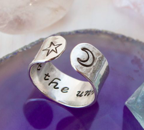 Trust the Universe // Sterling Silver Cuff Ring