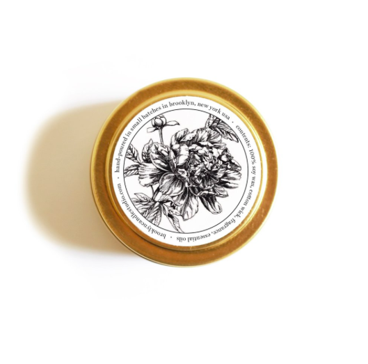 Wild Peony Tin Travel Candle