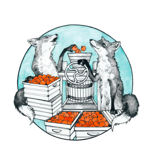 September Foxes 8x10 Print