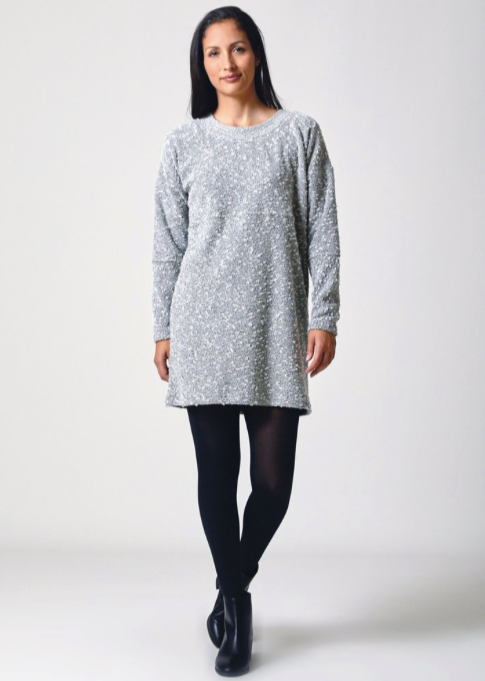 Pebble Knit Dress Silver