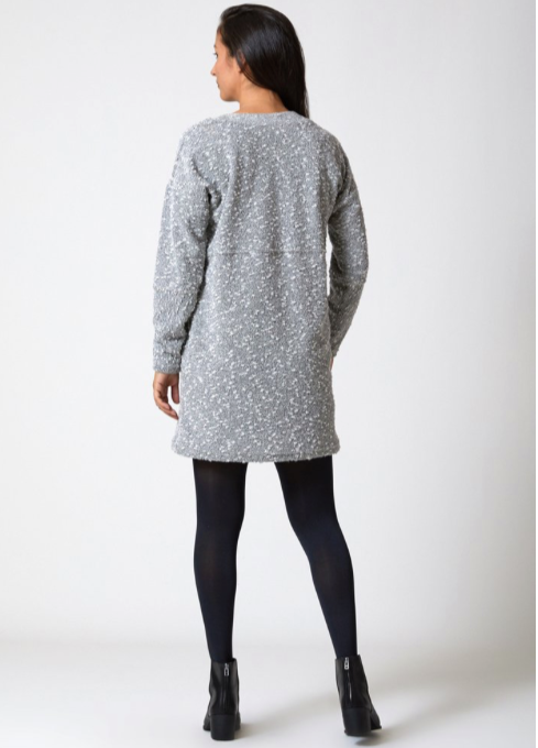 Pebble Knit Dress Silver