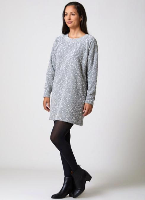 Pebble Knit Dress Silver