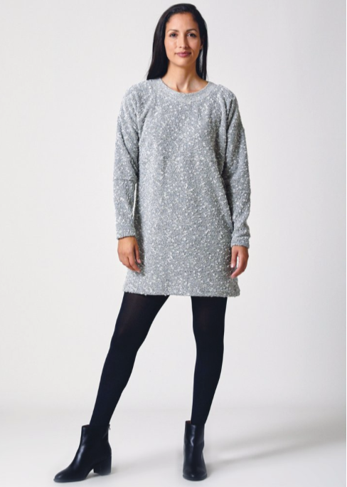 Pebble Knit Dress Silver